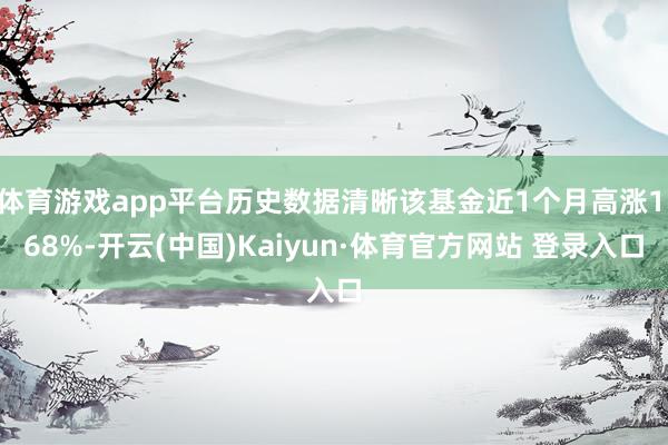 体育游戏app平台历史数据清晰该基金近1个月高涨1.68%-开云(中国)Kaiyun·体育官方网站 登录入口