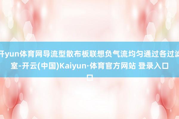 开yun体育网导流型散布板联想负气流均匀通过各过滤室-开云(中国)Kaiyun·体育官方网站 登录入口