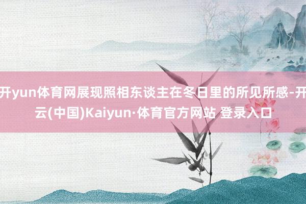 开yun体育网展现照相东谈主在冬日里的所见所感-开云(中国)Kaiyun·体育官方网站 登录入口